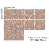 ArtTiles – 10-teiliges abstraktes mattes Fliesenaufkleber-Set