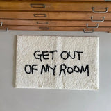 UrbanLetter INS Designmatte – Schwarze Bodenmatte für Schlafzimmer & Wohnzimmer