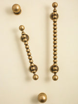 Novarix OrbT-Bar Möbelgriff & Knopf – Rundes Antik-Bronze Design aus Massivem Messing (128 mm)
