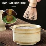 ZenTee Matcha-Zeremonienset – Traditionelles Matcha-Teeset aus Keramik und Bambus | Authentischer Teegenuss | 4-teiliges Matcha-Zubehör