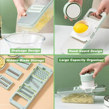 SliceMaster – 6-in-1 Groentesnijder & Rasp met Verwisselbare RVS Messen