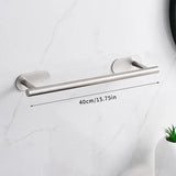 Selbstklebendes Badezimmer-Zubehörset aus Edelstahl – Ohne Bohren | Gebürstetes Finish | Metallmontage