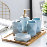 Badezimmer-Zubehörset aus Keramik | Skandinavischer Stil