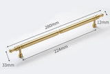 Aurivon LuxeGrip Möbelgriff aus Vollmessing