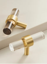 Moderner Messing-Acryl Möbelgriff