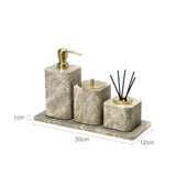 ImperialMarble Kaiserlicht – Luxus Badset aus echtem Naturmarmor (7-teilig)