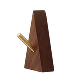 TriLuxe Dreieck Wandhaken – Messing & Massivholz