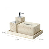 Travèra Beige Travertin Badezimmer-Set