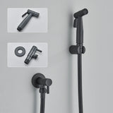 AquaClean Schwarzer Bidet-Wasserhahn – Edelstahl WC-Duschkopf Wandmontage Shattaf Set