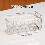 Schwammhalter aus Edelstahl – Freistehendes Küchenregal | Einstufig | Langlebig und rostbeständig