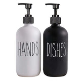 SoapElegance 500 ml schwarzes Seifenspender-Set