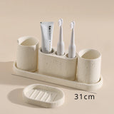 ZenTerra Wabi-Sabi Badezimmer-Set– Europäische Naturstein-Accessoires