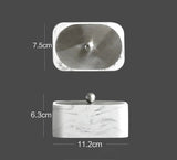 Vierteiliges Badezimmer-Accessoire-Set – Marmoroptik
