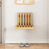 Ultra-Schmale Klappbare Wandbank – Bohrfreie Massiv-Bambus Schuhbank