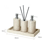 Travèra Beige Travertin Badezimmer-Set