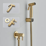 AquaClean Schwarzer Bidet-Wasserhahn – Edelstahl WC-Duschkopf Wandmontage Shattaf Set