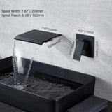 Waterval Wastafelkraan – Dubbele Handvatten | Chroom & Mat Zwart | 2-Gats Wand- of Tafelmontage