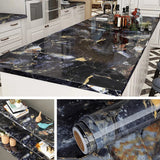 MarbleShield – Luxus Marmor-Selbstklebefolie für Küche & Möbel