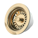 Aurelio Edelstahl Spülbecken Sieb mit Gold Finish – 114mm Ablaufstopfen für Küche und Bad