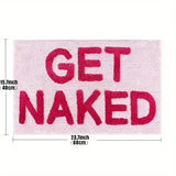 BlushNaked Getufteter Designteppich – Rosa "Get Naked" Bad- & Wohnteppich