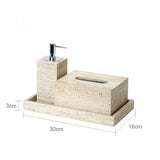 Travèra Beige Travertin Badezimmer-Set