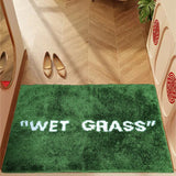 FreshLawn Comfort Mat – Trendige "Wet Grass"-Fußmatte in Grün mit Weichem Plüsch