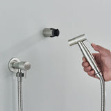 AquaClean Schwarzer Bidet-Wasserhahn – Edelstahl WC-Duschkopf Wandmontage Shattaf Set