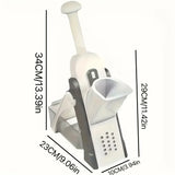 SliceMaster Verstellbarer Gemüseschneider – Manueller Würfelschneider mit Edelstahlklinge – Effizientes und energiesparendes Küchenwerkzeug
