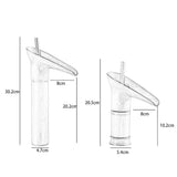 RetroCascade Waschbeckenarmatur Antik – Wasserfall Wasserhahn Messing | Einhebel Mischbatterie Warm & Kalt | Klassisches Bad Design