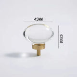 LuxoraCrystal Champagne – Kristall Möbelknopf mit Goldbasis