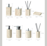 Travèra Beige Travertin Badezimmer-Set