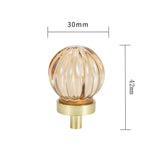 LuxoraCrystal Champagne – Kristall Möbelknopf mit Goldbasis