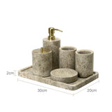 ImperialMarble Kaiserlicht – Luxus Badset aus echtem Naturmarmor (7-teilig)