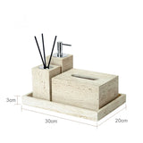 Travèra Beige Travertin Badezimmer-Set