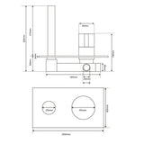AureoLinea Wand-Waschtischarmatur – Gebürstete Goldarmatur mit Abdeckplatte | Eleganter Einhebelmischer | Messingarmatur für Warm- und Kaltwasser