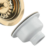 Aurelio Edelstahl Spülbecken Sieb mit Gold Finish – 114mm Ablaufstopfen für Küche und Bad