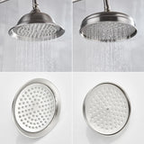 AurumRain Regendusche Kopf – Gebürstetes Gold Messing Duschkopf | Rundes Design | Luxuriöses Duscherlebnis