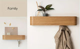 NordicHide Rack Wandgarderobe mit Ablage & versteckten Haken