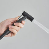 AquaClean Schwarzer Bidet-Wasserhahn – Edelstahl WC-Duschkopf Wandmontage Shattaf Set