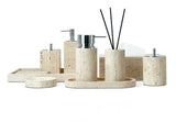 Travèra Beige Travertin Badezimmer-Set