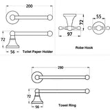 HeritageBrons Antik Messing Badzubehör Set