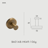 VintageGriff Badaccessoires Set Bronze – Gerändelte Messing Optik | Handtuchhalter & Toilettenpapierhalter | Rustikales Badezimmer Design