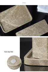 ImperialMarble Kaiserlicht – Luxus Badset aus echtem Naturmarmor (7-teilig)