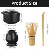 ZenTee Matcha-Zeremonienset – Traditionelles Matcha-Teeset aus Keramik und Bambus | Authentischer Teegenuss | 4-teiliges Matcha-Zubehör