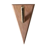 TriLuxe Dreieck Wandhaken – Messing & Massivholz