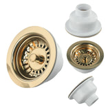 Aurelio Edelstahl Spülbecken Sieb mit Gold Finish – 114mm Ablaufstopfen für Küche und Bad