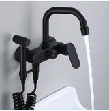 AquaJet Wandarmatur in Schwarz aus Messing