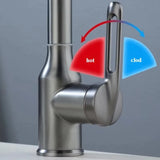 Design Waschtischarmatur mit kaskadenartigem Wasserfluss und vier Strahlarten