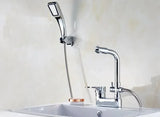 Moderne Waschtischarmatur aus Messing mit Einhebelmischer für Warm- und Kaltwasser