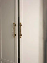 Novarix OrbT-Bar Möbelgriff & Knopf – Rundes Antik-Bronze Design aus Massivem Messing (128 mm)